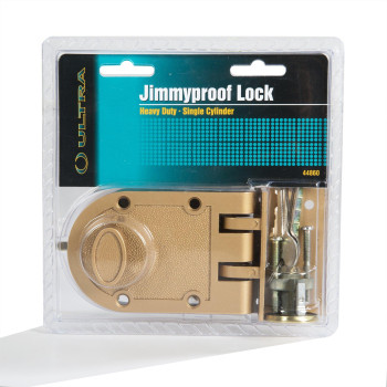 Heavy Duty Jimmy Proof Deadbolt Door Lock Brass Single Cylinder With Key Entry