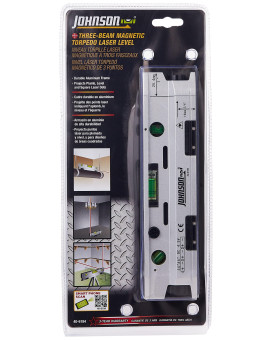 Johnson Level Tool 406184 Magnetic Torpedo Laser Level Silver Black 1 Laser Level