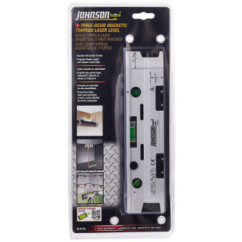 Johnson Level Tool 406184 Magnetic Torpedo Laser Level Silver Black 1 Laser Level