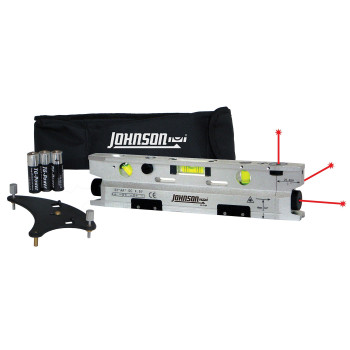 Johnson Level Tool 406184 Magnetic Torpedo Laser Level Silver Black 1 Laser Level