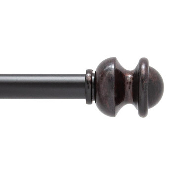 Kenney Kn71618 Kendall Knob End Standard Decorative Window Curtain Rod 4886 Adjustable Length Antique Rust Finish 58 Di