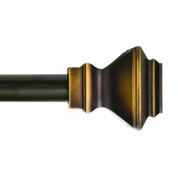 Kenney Lincoln Window Curtain Rod 48 To 86Inch Oil Rubbed Bronze