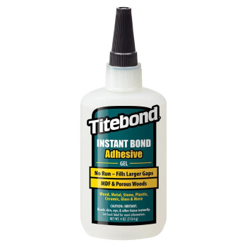 Titebond Instant Bond Gel Adhesive 20Second Bond Home Repair Woodworking Crafts Miter Joints Filling Gaps Vertical Proje