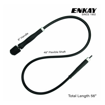 Enkay Heavy Duty Flex Shaft With 14 Inch Keyless Chuck 56 Inches