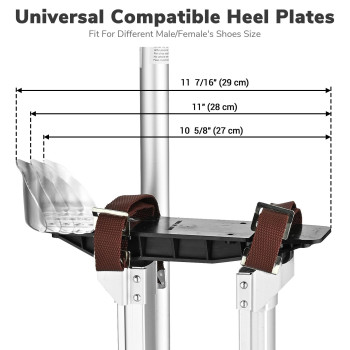 Yescom 2440 Drywall Stilts Adjustable Aluminum Tool Work With Leg Pad Protection For Painting Painter Taping Silver