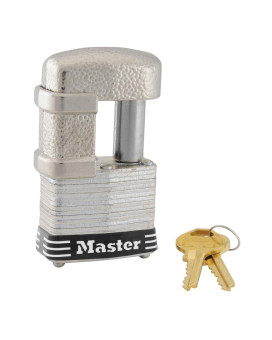 Master Lock 37Ka Shrouded Laminated Steel Pin Tumbler Padlock Keyed Alike 1916Inch Wide Body Shackle Fits 932Inch Or 12