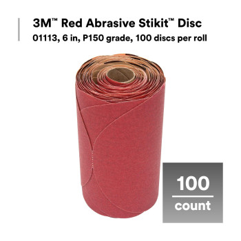 3M Stikit Red Abrasive Sanding Discs 01108 No Hole 6 In 400 Grade Pack Of 100 Discs For Auto Sanding Primer Sanding Ec