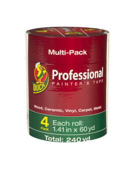 Duck Brand Professional Painters Tape 4Pack 141 X 60 Yd Beige 1362492