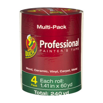 Duck Brand Professional Painters Tape 4Pack 141 X 60 Yd Beige 1362492