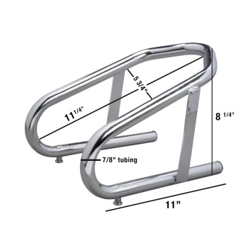 Raider 19610 Deluxe Chrome 534 Wide Wheel Chock For Motorcycles Mopeds Trailers