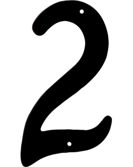 Hillman 841620 4Inch Nailon Black Die Cast Aluminum House Number 2