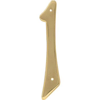 Hillman 847043 4Inch Nailon Traditional Solid Brass House Number 1