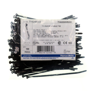 Tyrap Ty524Mx 2Piece Standard Cable Tie 512 In L X 014 In W X 005 In Thk Nylon