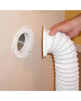 Dryer Dock The Original Dryer Vent Quick Release Twopiece Dryer Hose Quickconnect Twist Lock Tight Fits 4 Inch Tubes Whi