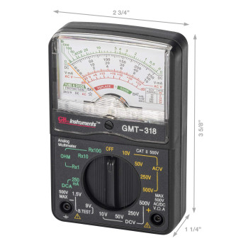 Gardner Bender Gmt318 Analog Multimeter 6 Function 14 Range Ac Dc Volt 500V