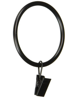 Rod Desyne 2 Inch Curtain Rings Wclip Black