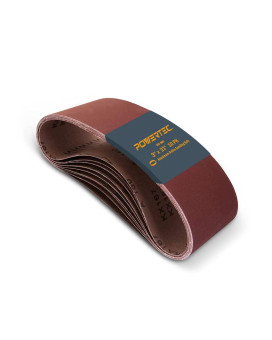 Powertec 3 X 21 Inch Sanding Belts 180 Grit Aluminum Oxide Belt Sander Sanding Belt For Portable Belt Sander Wood Paint Sand