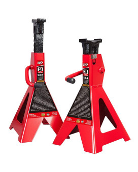 Big Red T43006 Torin Steel Jack Stands Fits Suvs And Extended Height Trucks 3 Ton 6 000 Lb Capacity Red 1 Pair