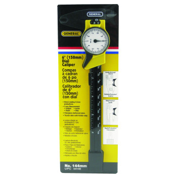 General Tools 144Mm Plastic Metric Dial Caliper 6Inch