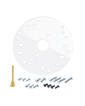 Powertec 612 Universal Router Base Plate Wcentering Pin And Screws Clear Acrylic Sub Base Predrilled Holes Fits Porter Cab