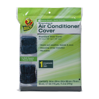 Duck Brand Standard Central Air Conditioner Cover 34Inch X 30Inch X 34Inch Green 1431012