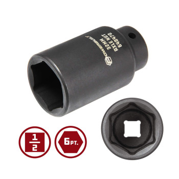 Powerbuilt 648470 12Inch Driver By 32Mm Axle Nut Socket Black