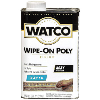 Rustoleum Quart Satin Watco 68141 Wipeon Polyurethane Finish