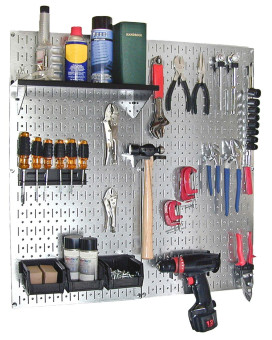 Wall Control 30Wgl200Gvb Galvanized Steel Pegboard Tool Organizer Galvblack