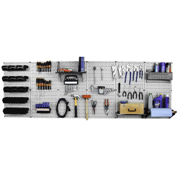 Wall Control 30Wrk800Gb Master Workbench Metal Pegboard Tool Organizer Grayblack