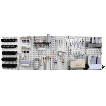 Wall Control 30Wrk800Gb Master Workbench Metal Pegboard Tool Organizer Grayblack