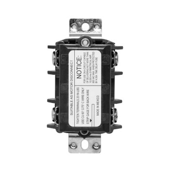 Leviton Ms302Ds 30 Amp 600 Volt 2Pole Singlephase Single Throw Ac Manual Motor Controller Suitable As Motor Disconnect N