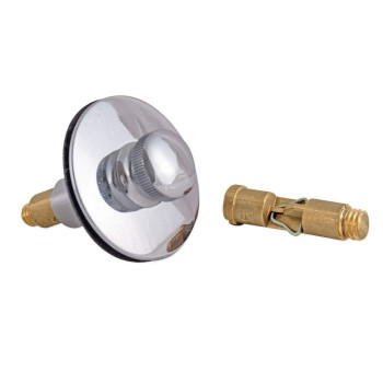 Ezflo Bathtub Drain Stopper Lift And Turn Tub Drain Replacement With Rubber Seal 38 Inch Brass Stem Chrome Plated 35255