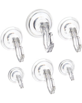 Idesign Hooks Set Of 6 Clear 6 Count