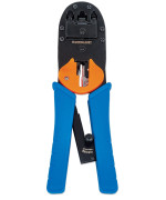 Intellinet Rj45 Crimp Tool Allinone Modular Pass Through Crimper With Wire Cutter Stripper Functions Crimps Rj45 Rj22