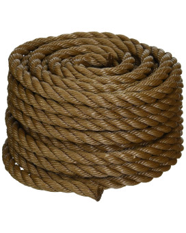 Koch 5011635 Twisted Polypropylene Rope 12 By 50 Feet Brown