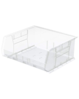 Akromils 30250 Akrobins Plastic Storage Bin Hanging Stacking Containers 15Inch X 16Inch X 7Inch Clear 6Pack