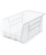 Akromils 30240 Akrobins Plastic Hanging Stackable Storage Organizer Bin 15Inch X 8Inch X 7Inch Clear 12Pack