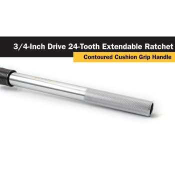 Titan 12072 34Inch Drive X 1912 To 3012Inch 24Tooth Extendable Ratchet