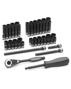 Grey Pneumatic Corp 14 Dr 53Pc Fract Metric Duosocket Set 12 89253Crd