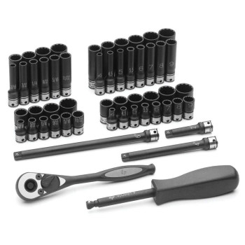 Grey Pneumatic Corp 14 Dr 53Pc Fract Metric Duosocket Set 12 89253Crd