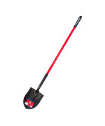 Bully Tools 82515 14Gauge Round Point Shovel With Fiberglass Long Handle