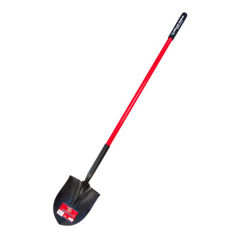 Bully Tools 82515 14Gauge Round Point Shovel With Fiberglass Long Handle