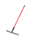 Bully Tools 92311 16Inch Level Head Rake With Fiber Glass Handle And 14 Steel Head Tines 60Inch