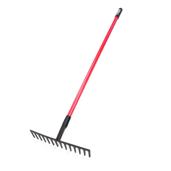 Bully Tools 92311 16Inch Level Head Rake With Fiber Glass Handle And 14 Steel Head Tines 60Inch