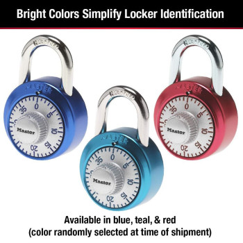 Master Lock 1561Dast Locker Lock Combination Padlock 1 Pack Cut Resistant Colors May Vary