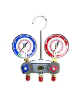 Yellow Jacket 49863 Manifold With Redblue Gauges Psi Scale R22404A410A Refrigerant