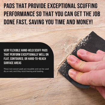 Duragold Premium 6 X 9 Gray Ultra Fine General Purpose Scuff Pads Box Of 10 Final Scuffing Scouring Sanding Cleaning