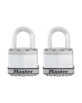 Master Lock M1Xt Magnum Heavy Duty Padlock With Key 2 Pack Keyedalike Silver