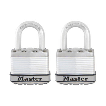 Master Lock M1Xt Magnum Heavy Duty Padlock With Key 2 Pack Keyedalike Silver