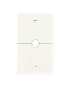 Leviton N751W 1Gang 625Inch Hole Device Telephonecable Wallplate Box Mount Horizontal Split Plate White